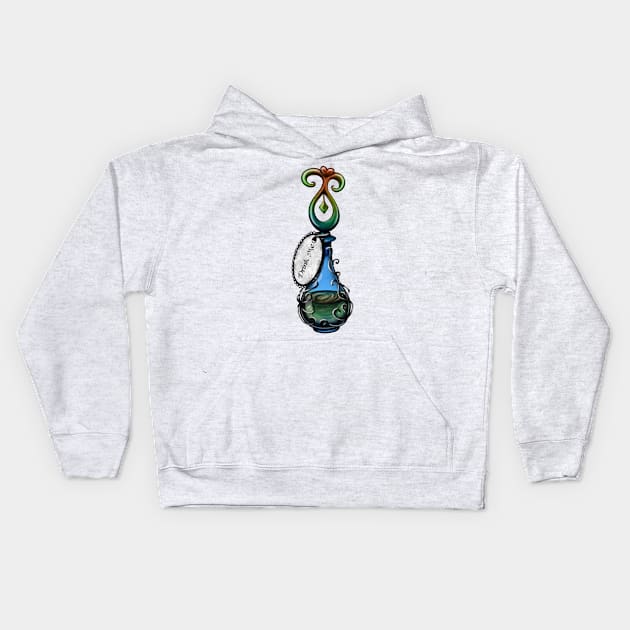 Rainbow Magic Drink Me Bottle Kids Hoodie by DeneboArt